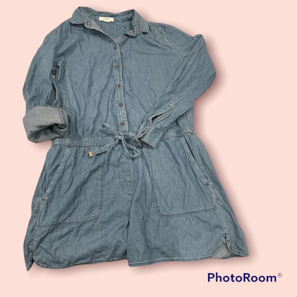 LOFT Demin Drawstring Romper